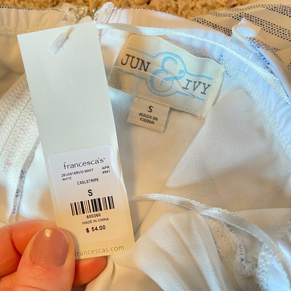 Blue and White Stripped Dress Jun & Ivy Small - Picture 5 of 7